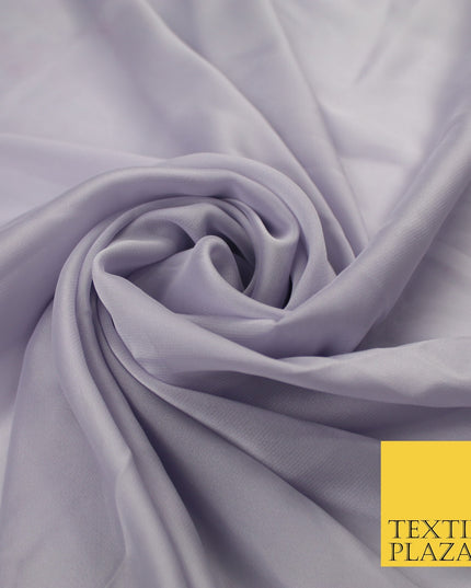 4 COLOURS Semi-Sheer Chiffon Georgette Fabric Bridal Dress Craft 47" Wide