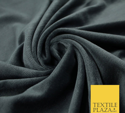 10 COLOURS - Soft Plain Velvet Velour Fabric Stretch Spandex Material - 65"