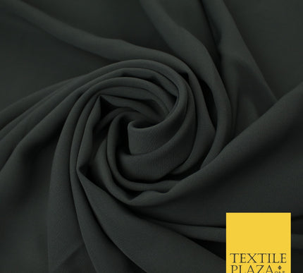 3 COLOURS Plain Soft Smooth Heavy Georgette Chiffon Sheer Dress Fabric 48" Wide