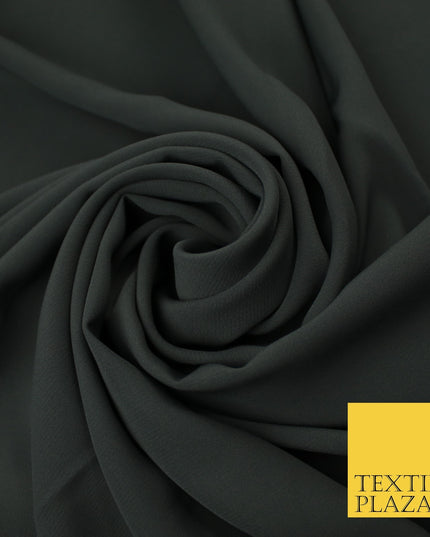 3 COLOURS Plain Soft Smooth Heavy Georgette Chiffon Sheer Dress Fabric 48" Wide