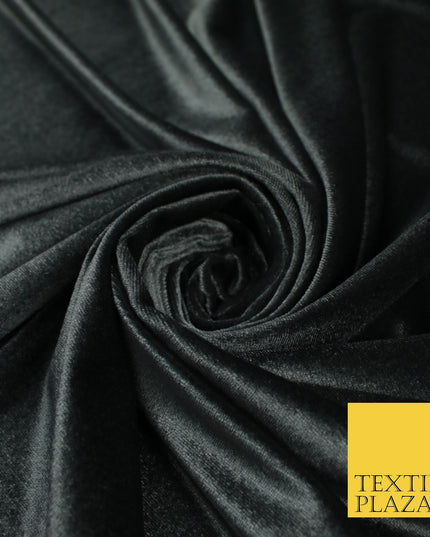 17 COLOURS LUXURY Plush Plain Stretch Velvet Velour Fabric Material Craft 58" D