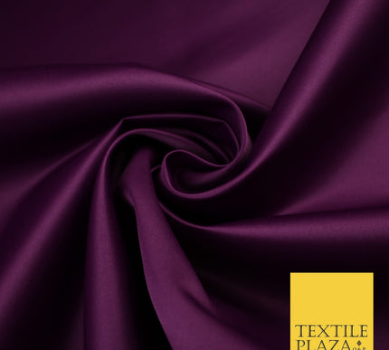 46 COLOURS Premium Plain Smooth Heavy Matt Duchess Bridal Satin Fabric Dress 60"