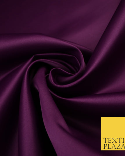 46 COLOURS Premium Plain Smooth Heavy Matt Duchess Bridal Satin Fabric Dress 60"
