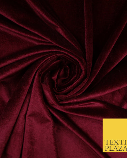 17 COLOURS LUXURY Plush Plain Stretch Velvet Velour Fabric Material Craft 58" D