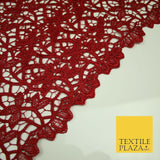 Premium Guipure Intricate Floral Webbed Embroidered Lace Dress Fabric Wedding