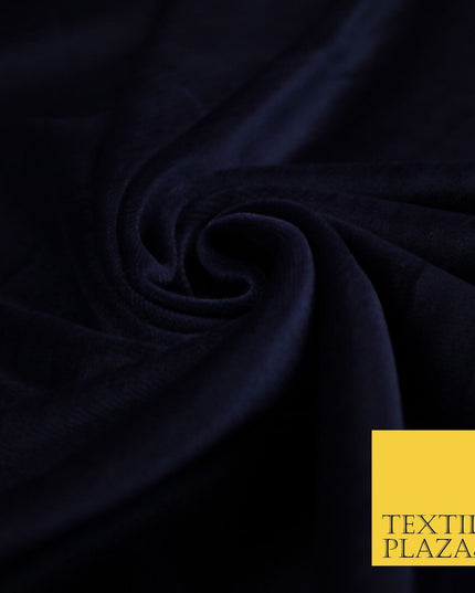 10 COLOURS - Soft Plain Velvet Velour Fabric Stretch Spandex Material - 65"