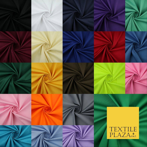 OVER 20 COLOURS - Polycotton Drill Fabric Twill Uniform Workwear Dress Craft 61"