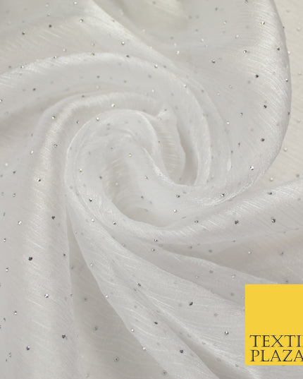 13 COLOURS Premium Dew Drop Crush Organza Bridal Wedding Dance Dress Fabric 57"