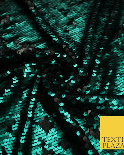 3 COLOURS Reversible Soft MATT MERMAID SEQUIN Fabric 2 Colour Way Changing Lycra