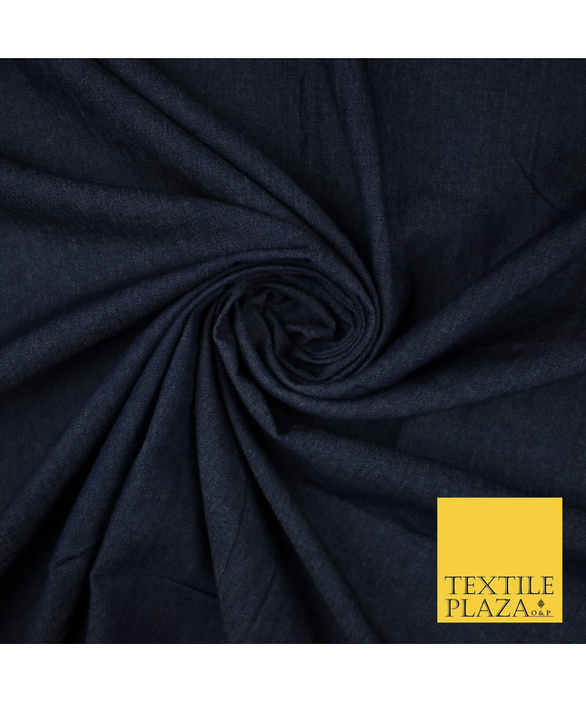 Denim Blue 100% Cotton Denim Fabric Dress Shirt Material 59" 10427