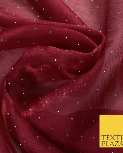 13 COLOURS Premium Dew Drop Crush Organza Bridal Wedding Dance Dress Fabric 57"