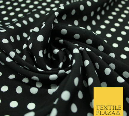 5mm Small Polka Dot Spot Printed Crepe Spotted Dotted Polyester Dress Fabric 58"