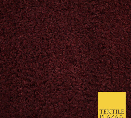 3 COLOURS - Premium Plain Textured Bouclé Sherpa Fur Fabric Material 57"