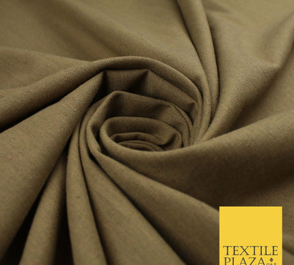 OVER 20 COLOURS - Plain Soft LINEN LOOK 100% Polyester Fabric Dress Craft 54"