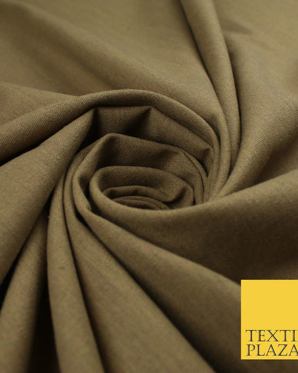 OVER 20 COLOURS - Plain Soft LINEN LOOK 100% Polyester Fabric Dress Craft 54"