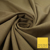 OVER 20 COLOURS - Plain Soft LINEN LOOK 100% Polyester Fabric Dress Craft 54"