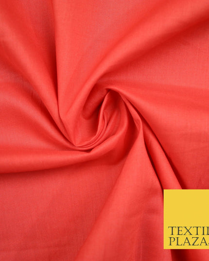 PREMIUM POPLIN 100% PURE COTTON SOLID PLAIN DYED FABRIC DRESS CRAFT MATERIAL 59"