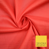 PREMIUM POPLIN 100% PURE COTTON SOLID PLAIN DYED FABRIC DRESS CRAFT MATERIAL 59"
