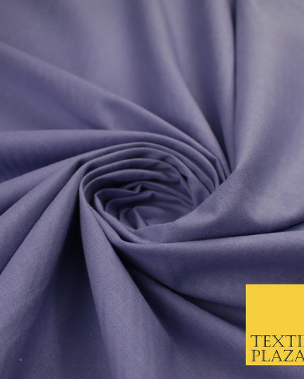 30 COLOURS - Plain Smooth Cotton Square Soft Fabric Dress Material Decor 56"