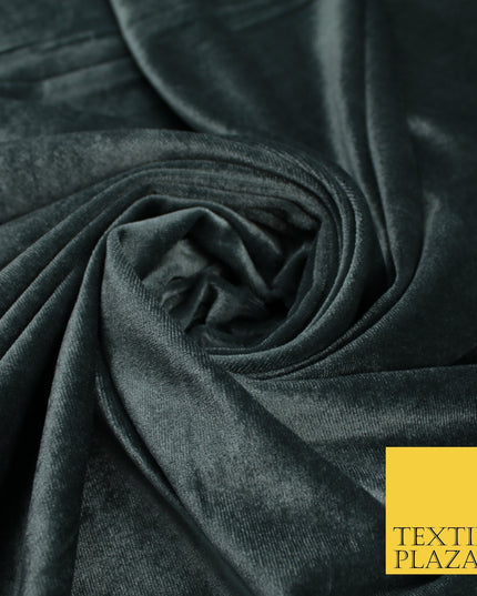 17 COLOURS LUXURY Plush Plain Stretch Velvet Velour Fabric Material Craft 58" D