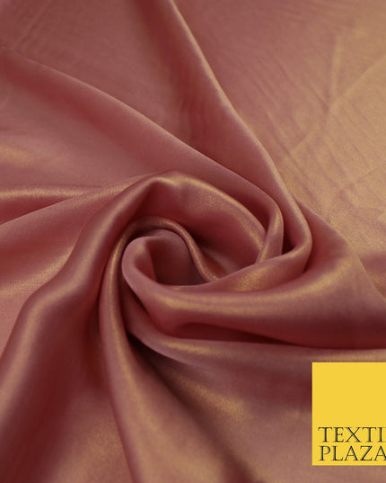 36 COLOURS - Fine Silky Metallic Foil Shimmer Satin Georgette Dress Fabric Drape