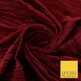8 COLOURS - Pleated Soft Micro Velvet Fabric Dress Craft Material 45" Wide