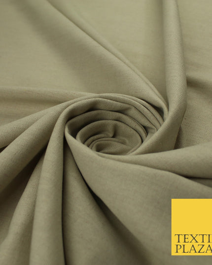 OVER 20 COLOURS - Plain Soft LINEN LOOK 100% Polyester Fabric Dress Craft 54"