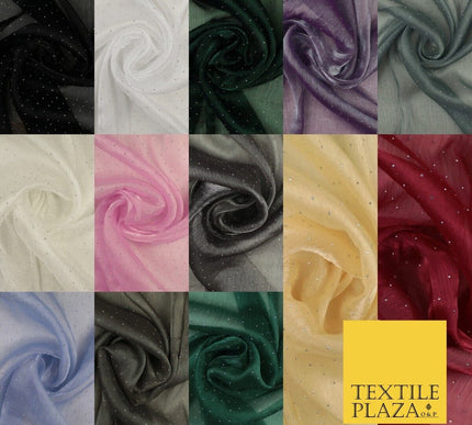 13 COLOURS Premium Dew Drop Crush Organza Bridal Wedding Dance Dress Fabric 57"