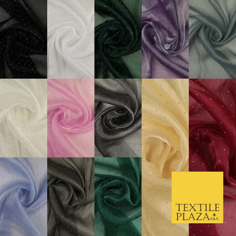 13 COLOURS Premium Dew Drop Crush Organza Bridal Wedding Dance Dress Fabric 57"