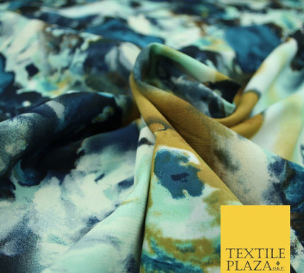 Mix Floral Animal Abstract Printed Fine Crepe Polyester Summer Dress Fabric 58"