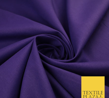 30 COLOURS - Plain Smooth Cotton Square Soft Fabric Dress Material Decor 56"