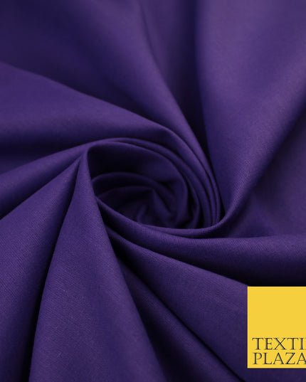 30 COLOURS - Plain Smooth Cotton Square Soft Fabric Dress Material Decor 56"