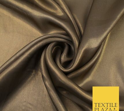 36 COLOURS - Fine Silky Metallic Foil Shimmer Satin Georgette Dress Fabric Drape