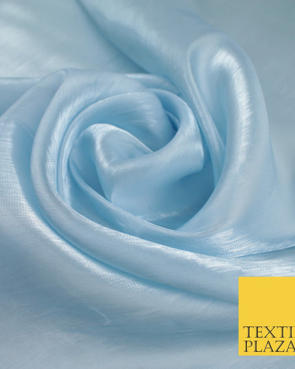 8 COLOURS Soft Glazed Shimmer Sheer Woven Polyester Satin Organza Feel Fabric