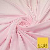 10 COLOURS - Soft Plain Velvet Velour Fabric Stretch Spandex Material - 65"
