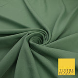 Sage Green / Rose Pink Premium Plain Bubble Crepe Dress Fabric 58"
