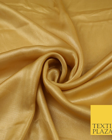36 COLOURS - Fine Silky Metallic Foil Shimmer Satin Georgette Dress Fabric Drape