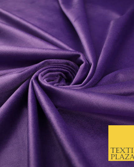 17 COLOURS - LUXURY Plush Plain Stretch Velvet Velour Fabric Material Craft 59"