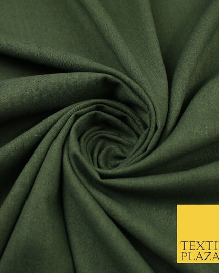 OVER 20 COLOURS - Plain Soft LINEN LOOK 100% Polyester Fabric Dress Craft 54"