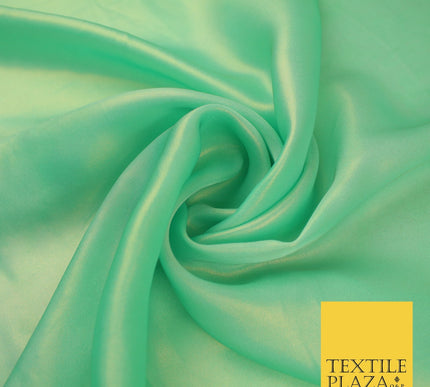 36 COLOURS - Fine Silky Metallic Foil Shimmer Satin Georgette Dress Fabric Drape