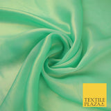 36 COLOURS - Fine Silky Metallic Foil Shimmer Satin Georgette Dress Fabric Drape