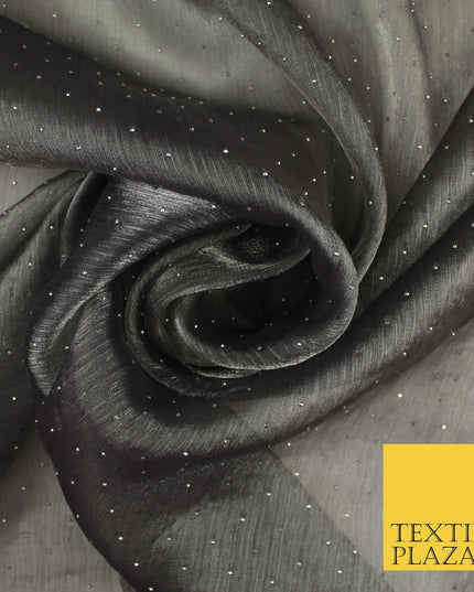 13 COLOURS Premium Dew Drop Crush Organza Bridal Wedding Dance Dress Fabric 57"