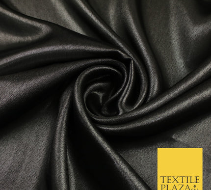 36 COLOURS - Fine Silky Metallic Foil Shimmer Satin Georgette Dress Fabric Drape