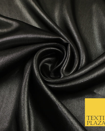 36 COLOURS - Fine Silky Metallic Foil Shimmer Satin Georgette Dress Fabric Drape