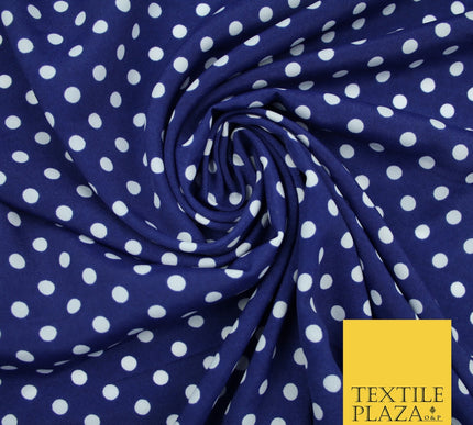 5mm Small Polka Dot Spot Printed Crepe Spotted Dotted Polyester Dress Fabric 58"