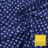 5mm Small Polka Dot Spot Printed Crepe Spotted Dotted Polyester Dress Fabric 58"