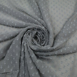 Over 20 COLOURS - Swiss Knot Dot Dobby Sheer Georgette Chiffon Dress Fabric 59"