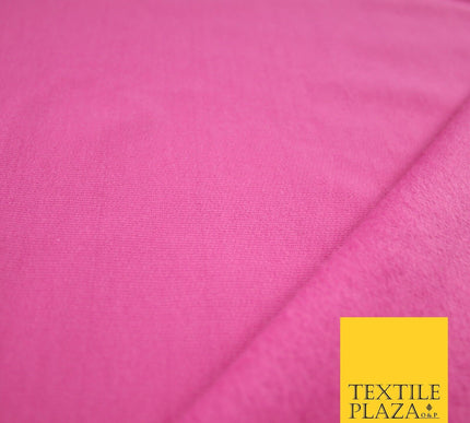 5 COLOURS - Plain Sweatshirt Stretch Fabric Knit Dress Top Material Brushed Back