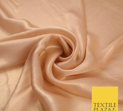 36 COLOURS - Fine Silky Metallic Foil Shimmer Satin Georgette Dress Fabric Drape
