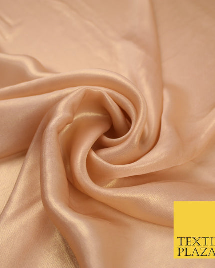36 COLOURS - Fine Silky Metallic Foil Shimmer Satin Georgette Dress Fabric Drape